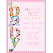 Baby Shower Invitations, Baby Dot Pink, Paper So Pretty